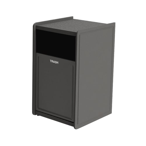 Commercial Zone EarthCraft 30 Gallon Waste Receptacle, Side Load, Flat Top, Trash Routed